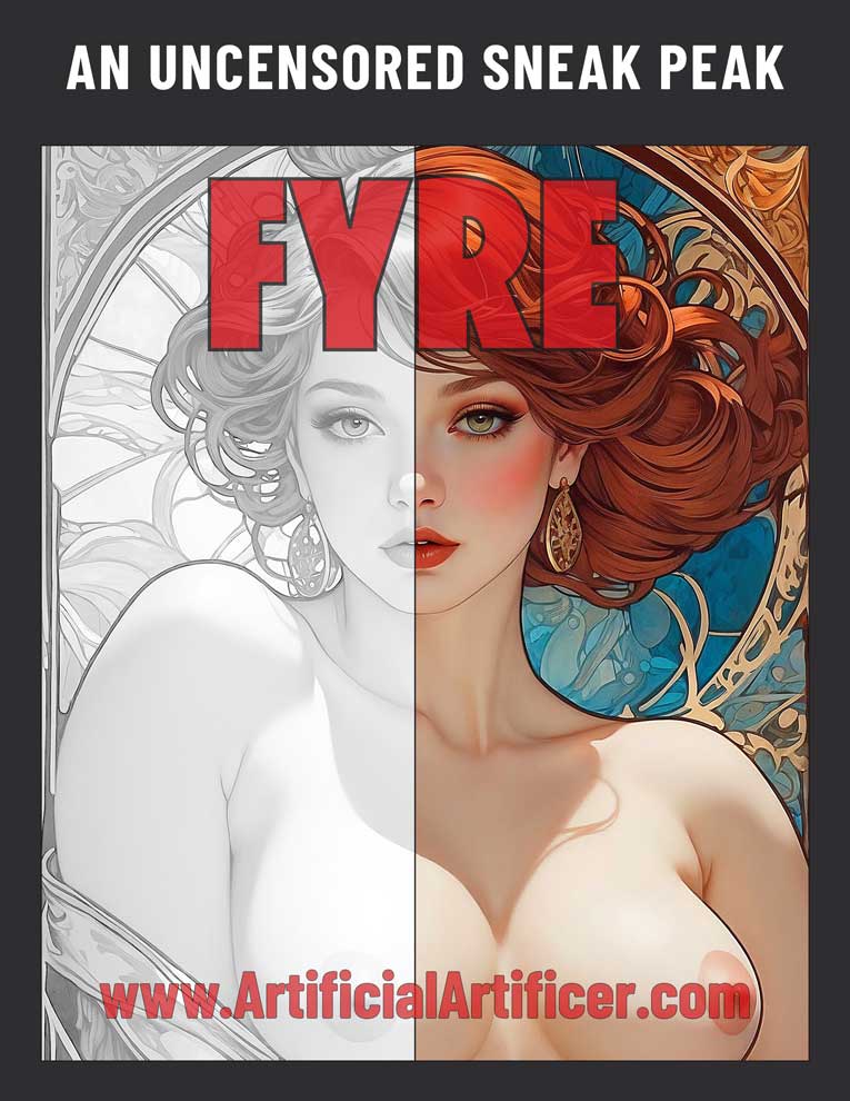 The Art Nouveaus Volume 2- Limon - A Print Yourself Nude Coloring Book for Adults